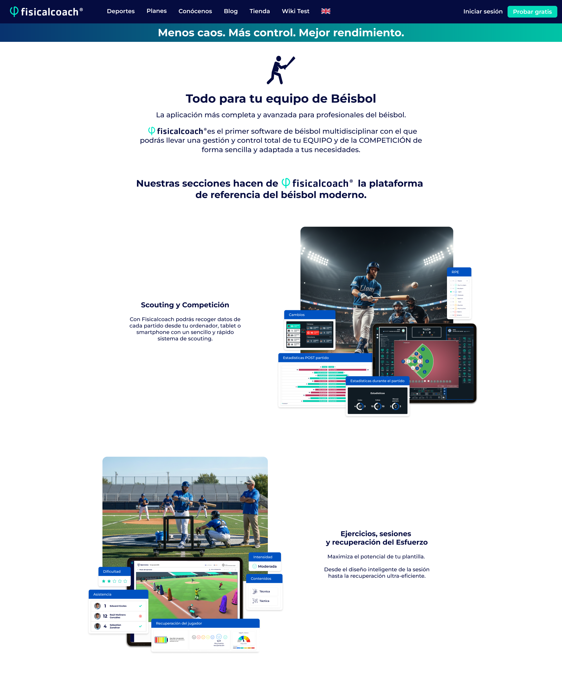 Béisbol Scouting y Competición