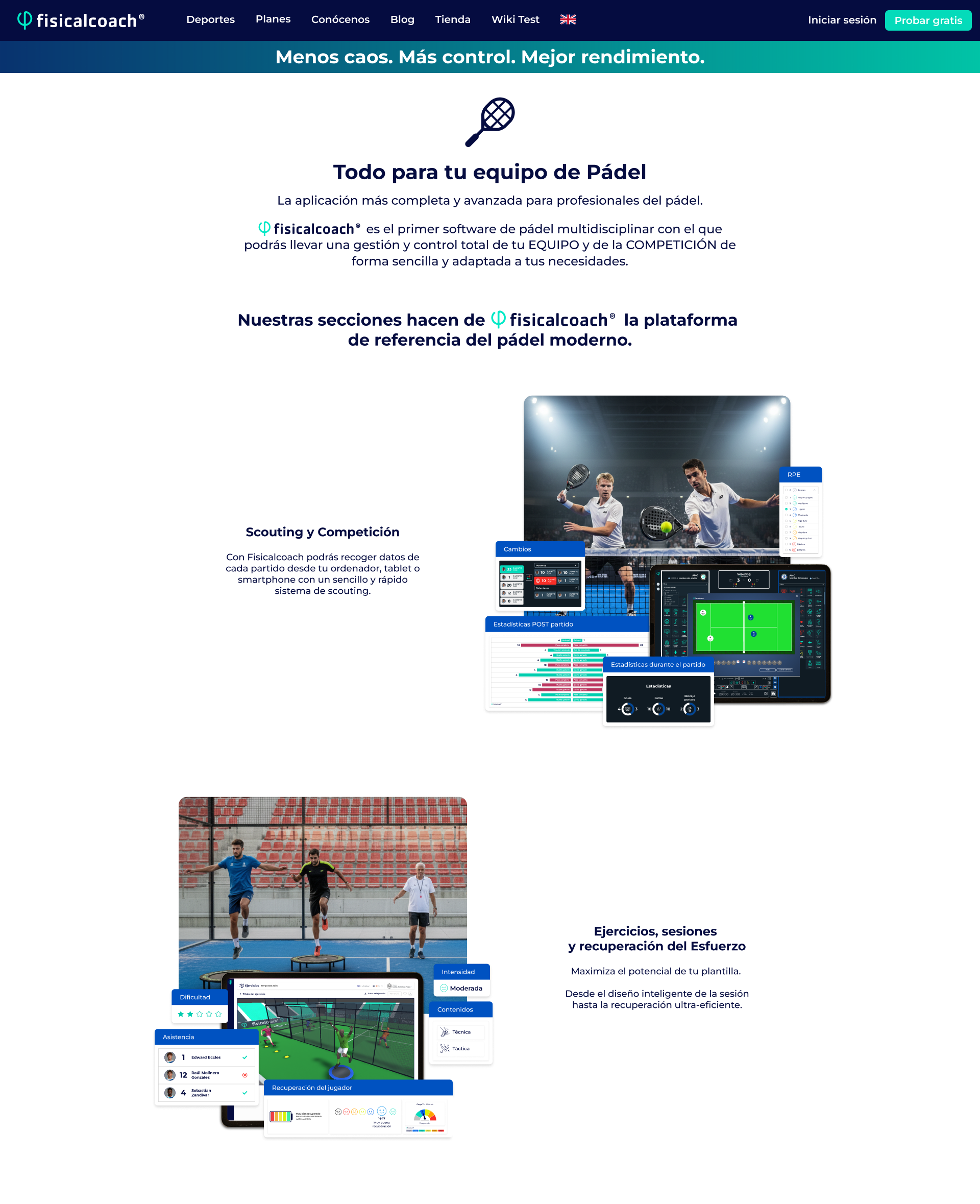 Pádel Scouting y Competición