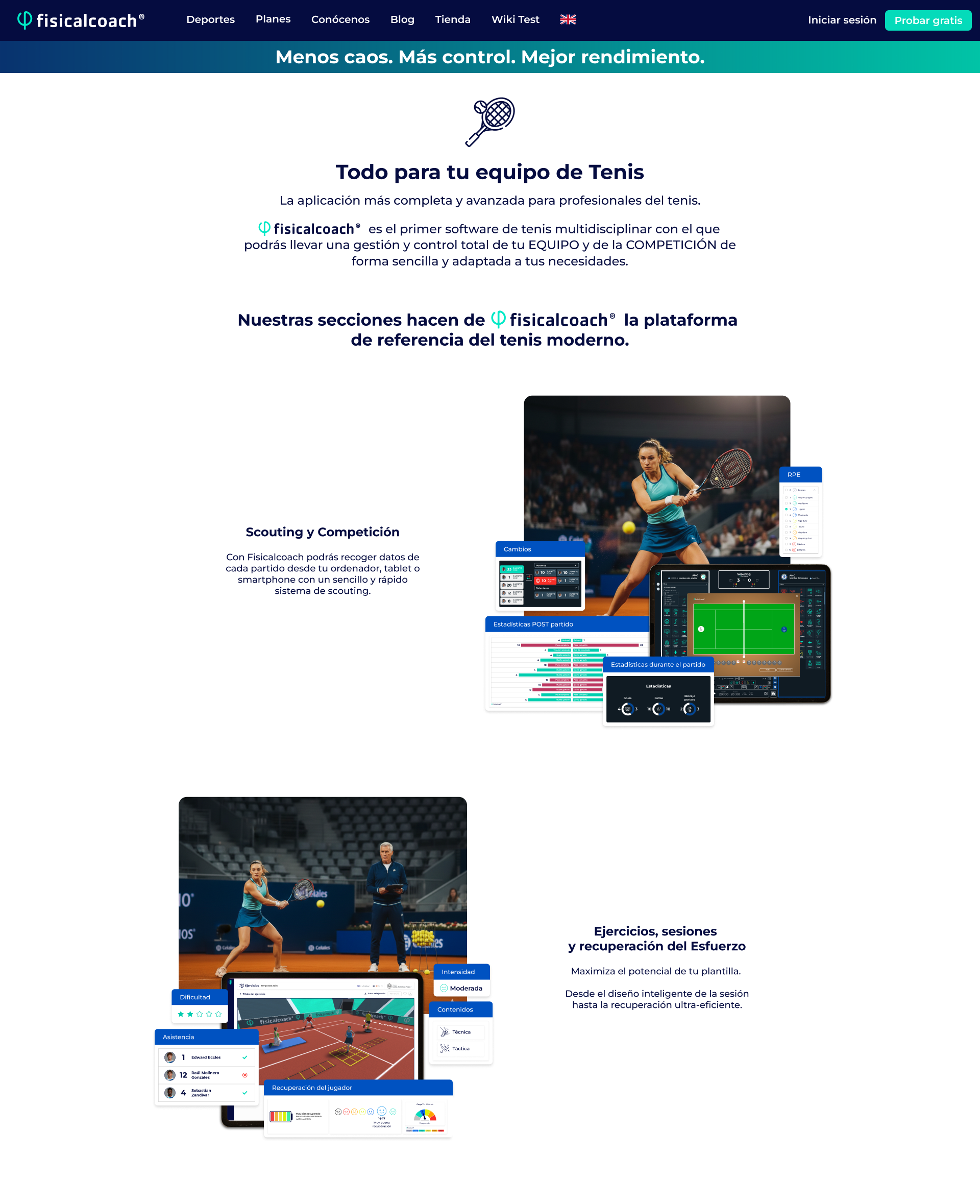 Tenis Scouting y Competición